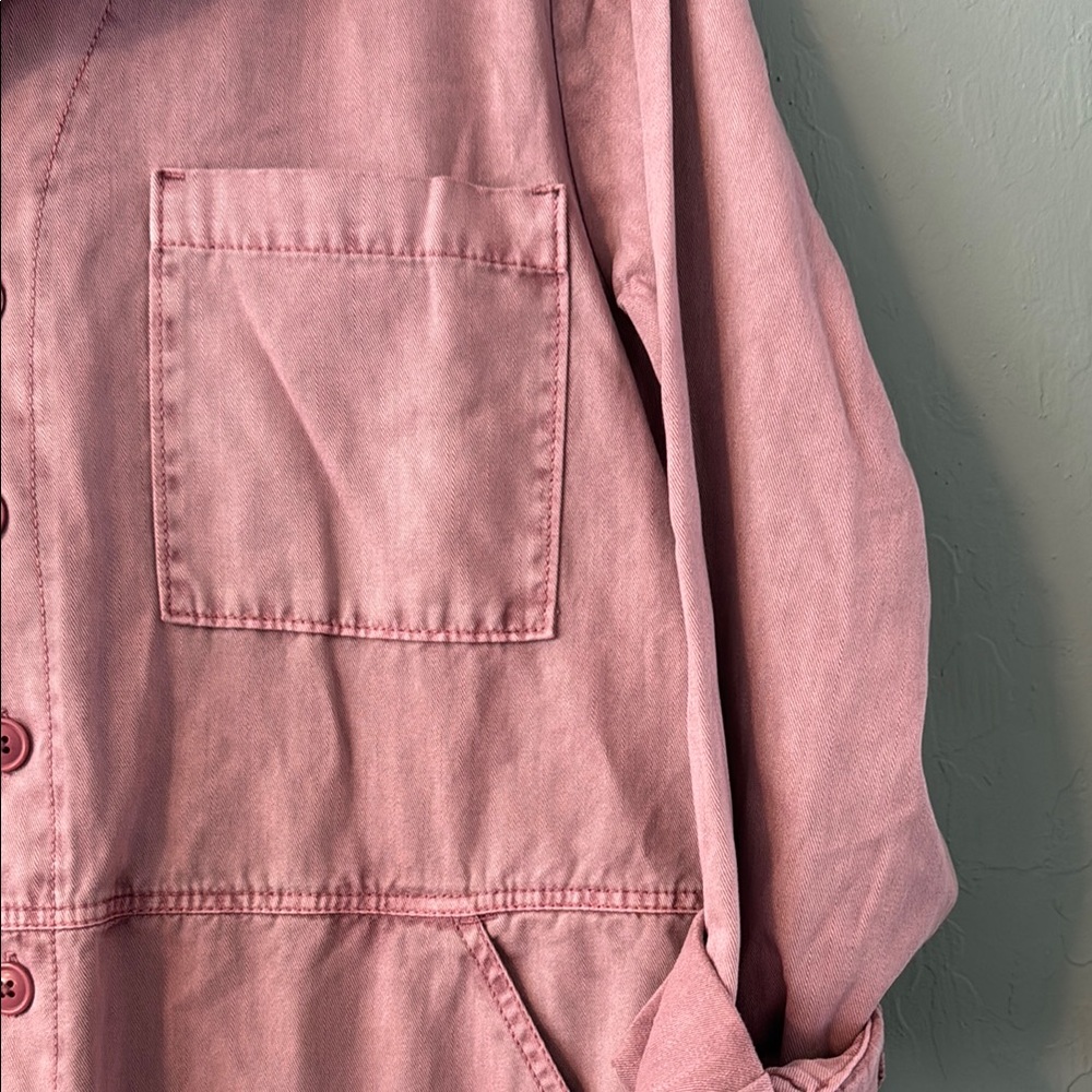 Universal Thread Pink Corduroy Jumpsuit Relaxed Fit - Picture 5 of 9